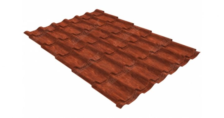 Металлочерепица классик 0,45 Print Twincolor Cherry Wood